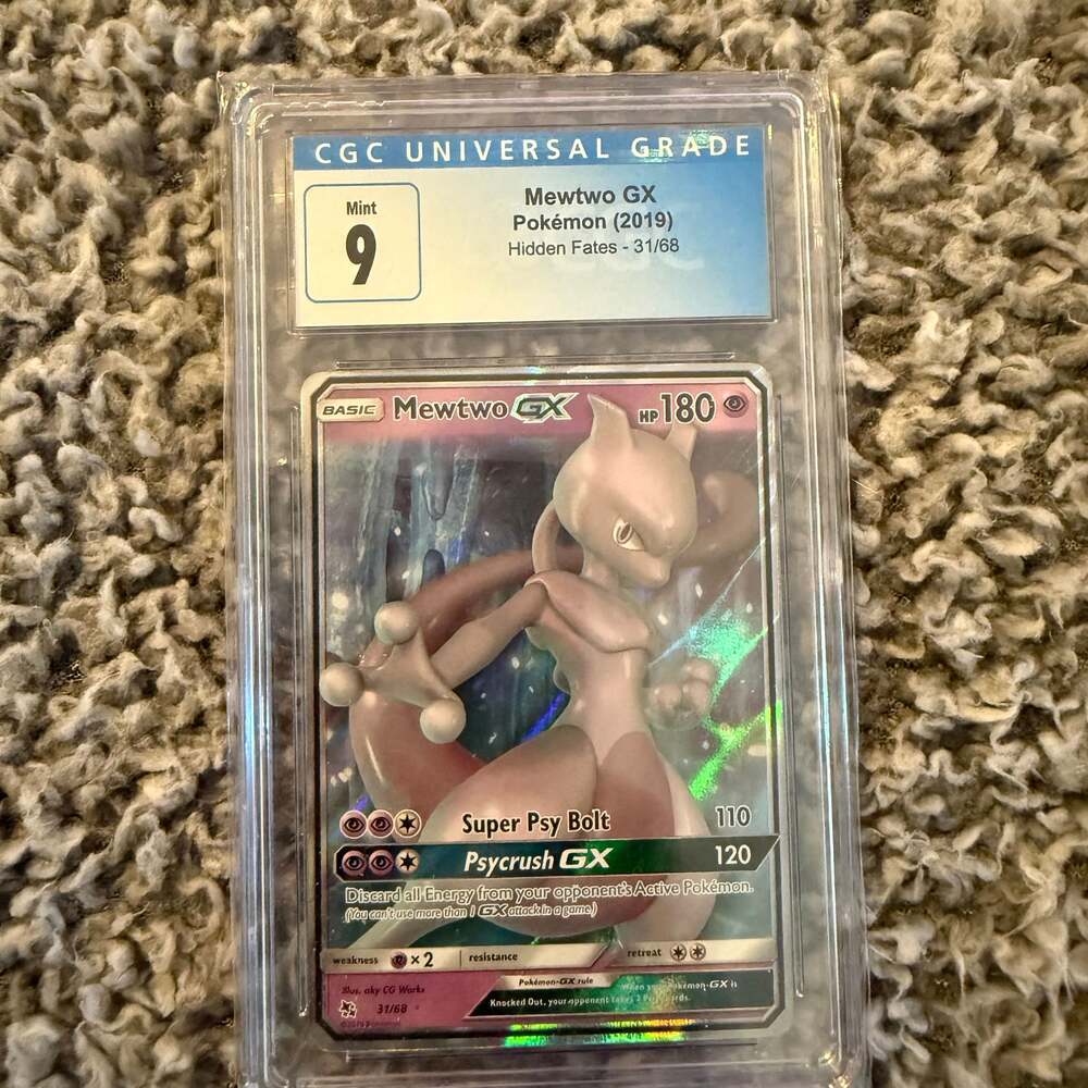 CGC 9 Mint Mewtwo GX 31/68 - Pokémon Hidden Fates (2019) Graded Card